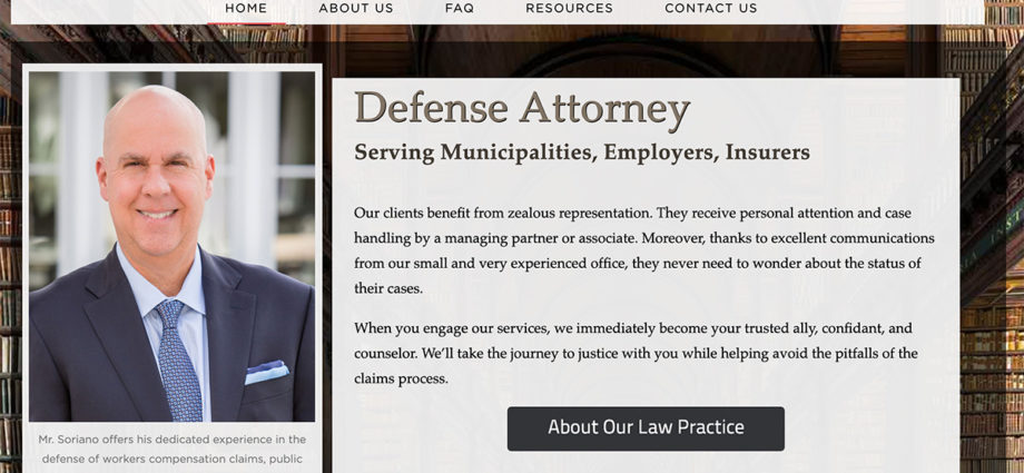 attorney websites: Soriano Law Group